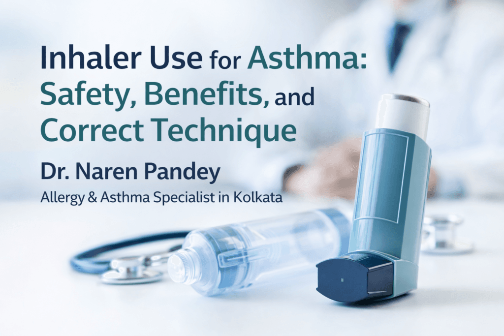 Inhaler use for asthma explained by Dr. Naren Pandey, allergy and asthma specialist in Kolkata