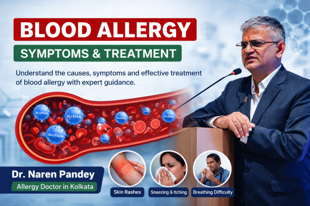 Blood allergy symptoms and treatment by Dr Naren Pandey best allergy doctor in Kolkata